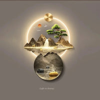 3d wall painting with lights Simple Modern Hanging Home Decoration for Corridor Aisle Upscale  Living Room  Wall Decorations