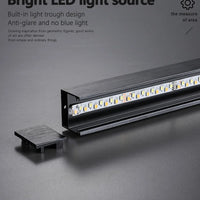 Black chandelier square bedroom lamps living room lamp led ceiling lamp Nordic minimalist creative led ceiling lamp strip lights