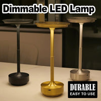 3 Color Table Lamp Silver Rechargeable Lamps For Table Usb Led Touch Dimmable Black And Gold Gold Modern Creative Eye Protecting