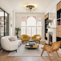 3-Light Farmhouse Ceiling Light Farmhouse Flush Mount Ceiling Light Industrial Farmhouse Light Fixtures Rustic Ceiling Light