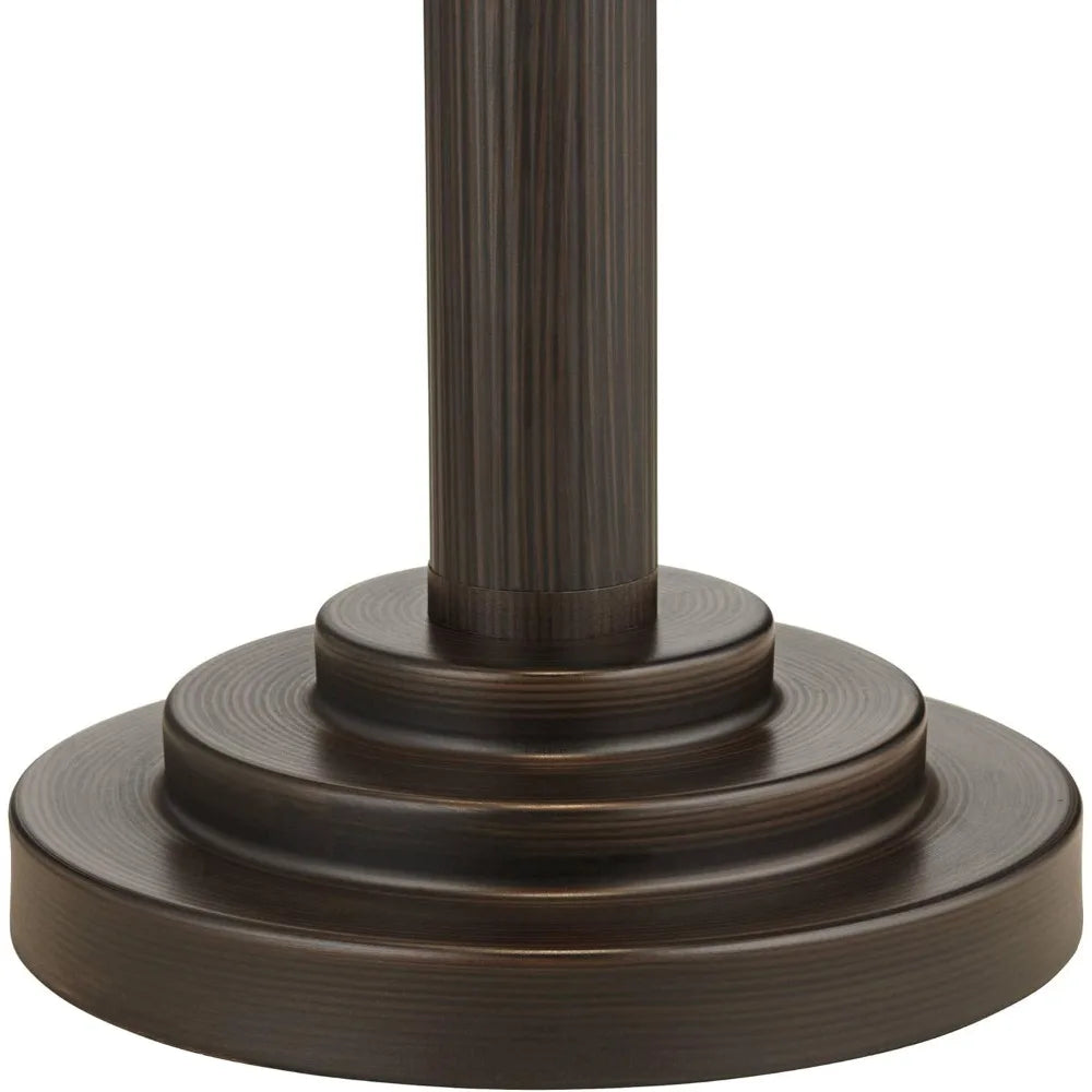 Art Deco Style Desk Table Lamps Set of 2, Rustic Rubbed Bronze, 18.5 High, Mission Tiffany Collection, Nautical Theme