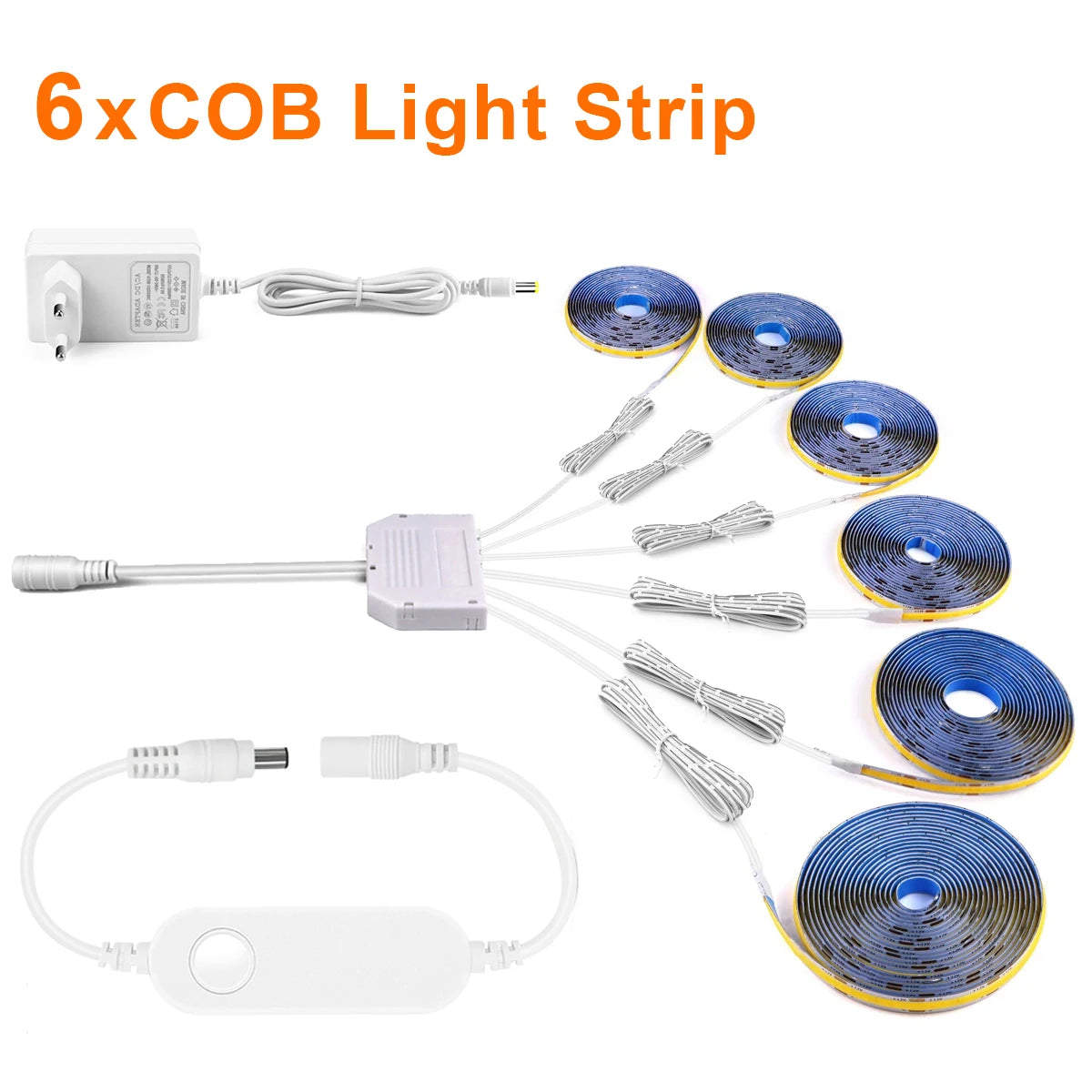 12V LED Soundproof Panel Decor COB Light Strip Wall Lamp for Smart Zigbee Tuya APP Control Wine Show Cabinet Night Lighting
