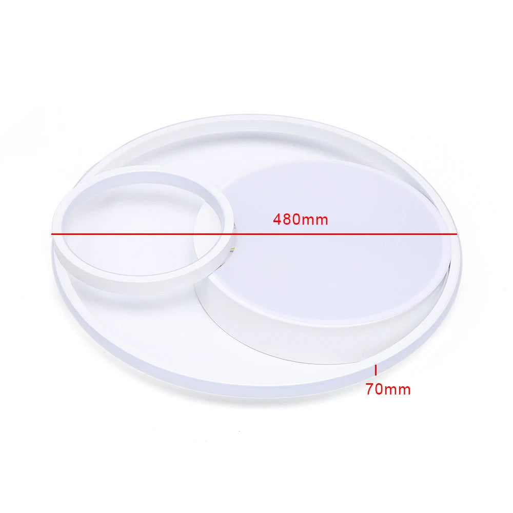 48cm 55W Ceiling Light Home Lighting Ceil Lamp Warm and Romantic Triple Circle 110V-240V for Living Room, Restaurant, Bedroom