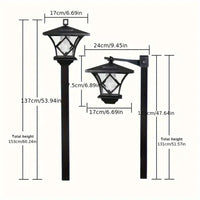 Solar Light Pole Waterproof Solar Lamp Post Vintage Street Lights Solar Post Lights Outdoor for Patio, Gardenand so on