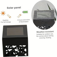 6PCS Solar Powered LED Garden Stake Lights Decorative Hollow-Out Lawn Lamps, Waterproof Outdoor Landscape Lighting 400mah