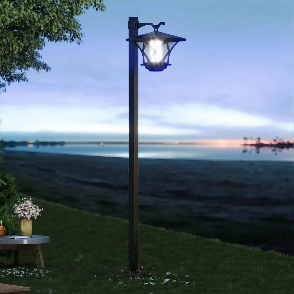 Solar Light Pole Waterproof Solar Lamp Post Vintage Street Lights Solar Post Lights Outdoor for Patio, Gardenand so on