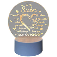 Acrylic Night Light Inspirational LED Light Mother Day Gifts for Mom Personalised Presents for Sister Best Friend Birthday Gifts