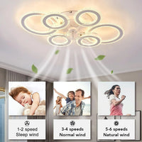 Ceiling Fan Light Flush Mount Ceiling Fan Light Easy To Install Unique Simple Nordic for Dining Room