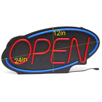 24 inch LED Open Sign Neon Light Bright for Restaurant Bar Pub Store Club Outside Wall Decor Sign