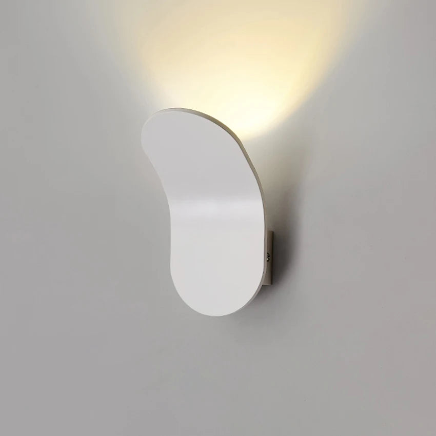 Creative Minimalist Indoor Wall Lights Black/White/Gold Aluminum Wall Scorce for Living room Bedroom Wall Lighting Fixtures