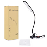 5W LED Clip on Desk Lamp with 3 Modes 11 Brightness  2M Cable Dimmer 14 Levels Clamp Table Lamp