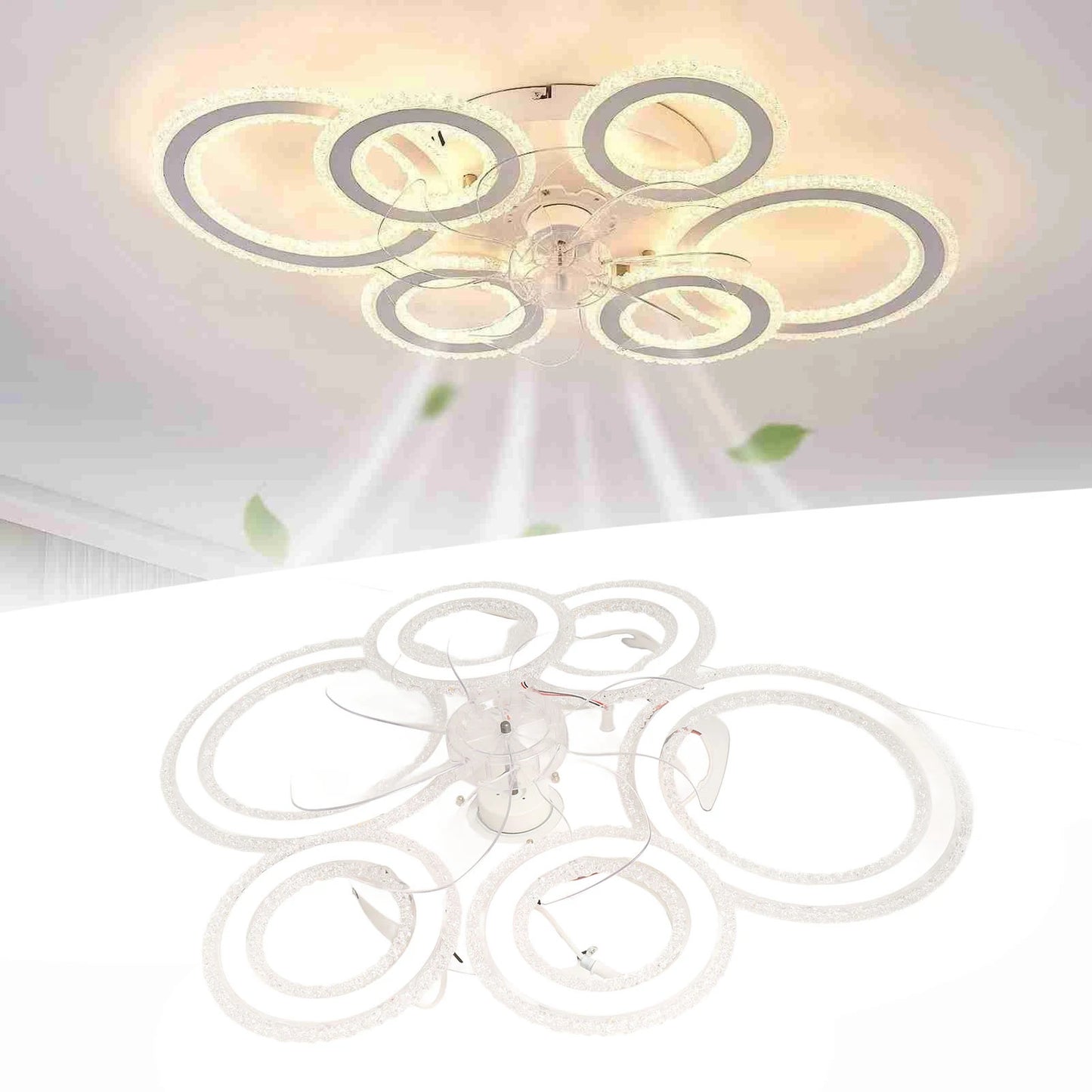 Ceiling Fan Light Flush Mount Ceiling Fan Light Easy To Install Unique Simple Nordic for Dining Room