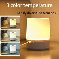 Touch Night Lamp USB LED Lamp Touch Control Switch Rechargeable Three Colors Lights Bedroom Portable Table Bedside Night Lamp