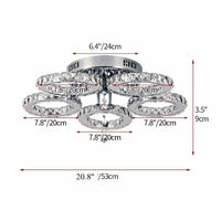 Crystal Led Ceiling Lamp With Remote Control Modern Chandelier Light Hanging Pendant Lamps Indoor Decora Surface Mounted Fixture