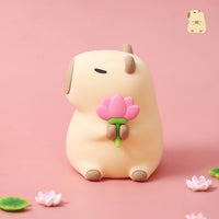 Capybara Night Light Adjustable Brightness Cute Desktop Light Built-In Battery Capybara Atmosphere Light for Children Room Decor