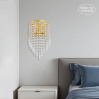 Crystal Wall Light Sconces Lighting Fixture Modern Semicircle Wall Mount Lamp