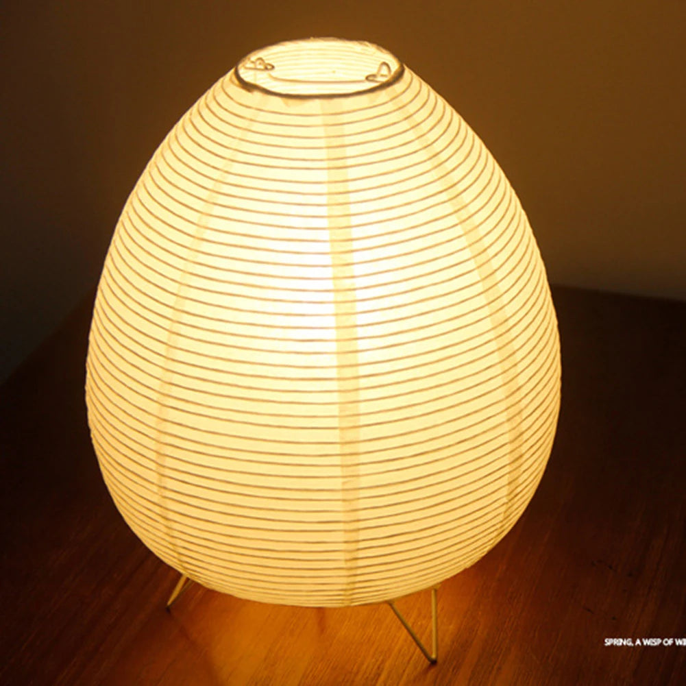 Bedside Study Table Lamp Rice Paper Desktop Decorative Lantern Light Handmade Nordic Paper Lantern Light for Living Room Bedroom