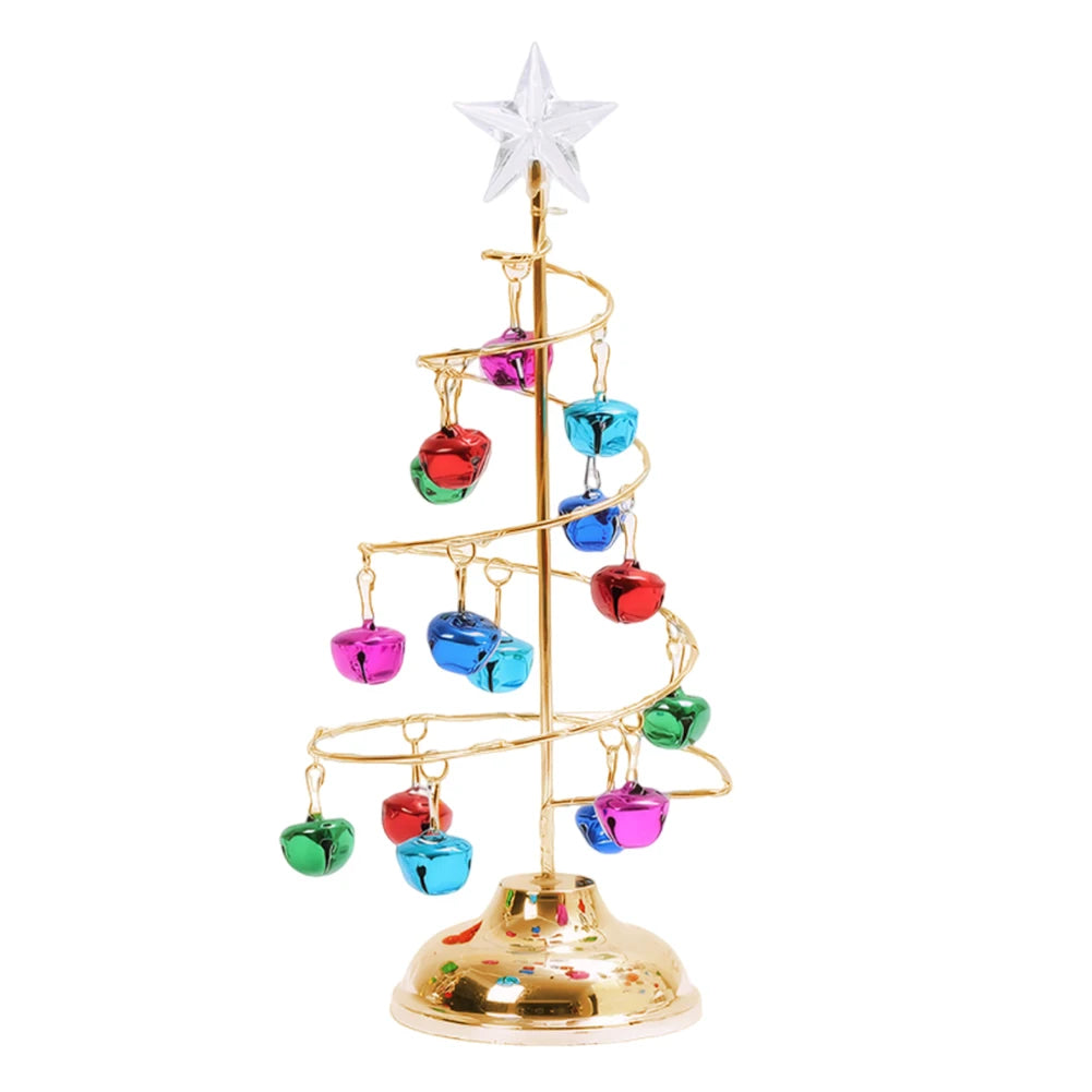 Crystal Star Christmas Tree Lamp Battery Operated Desk Table Lamp Decorative Iron Tree Night Lights for Living Room Bedroom Deco