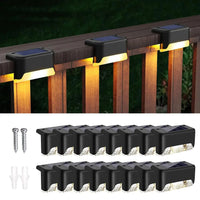 16-Pack Outdoor Solar Deck Lamp For Outdoor Stairs, Steps, Fences, Yards, Patios And Paths LED Light (Warm White)