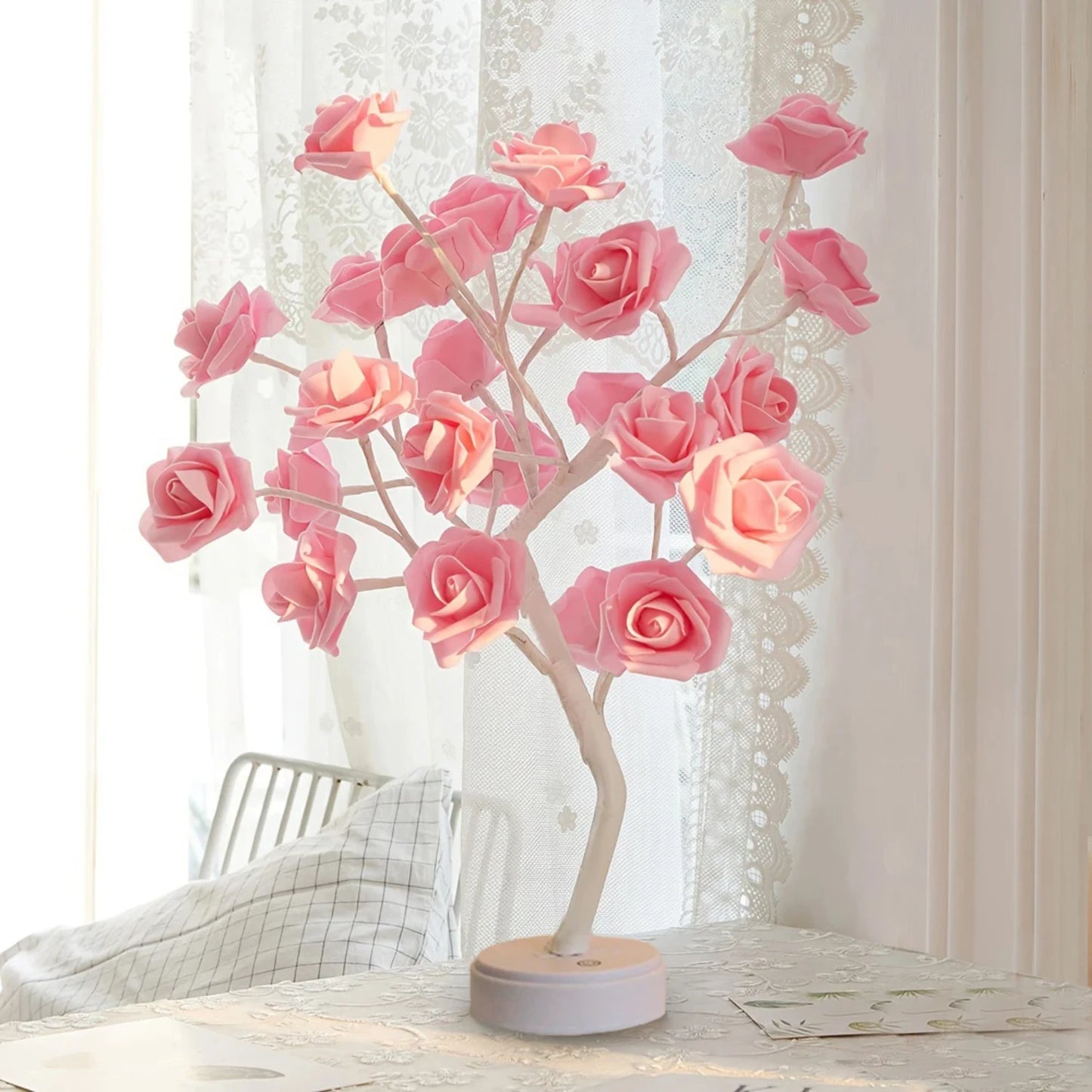 30 LED USB Rose Desk Lamp, Tree Lamp, Bedside Night Lamp, Birthday, Mother's Day Gift, Gift  Girlfriend