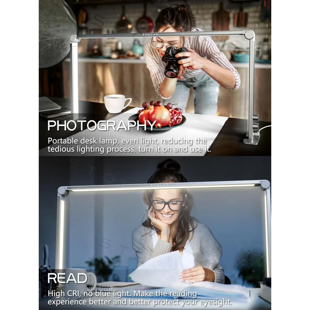 36W Adjustable LED Desk Lamp with 4000-6000K Temperature Range, 3 Lighting Modes for Study, Model Building, and Crafting