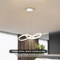 Bedroom Chandelier Circle Rings LED Pendant Lamp Acrylic Aluminum Home Decoration Light Fixture for Restaurant Bar Cafe Lighting