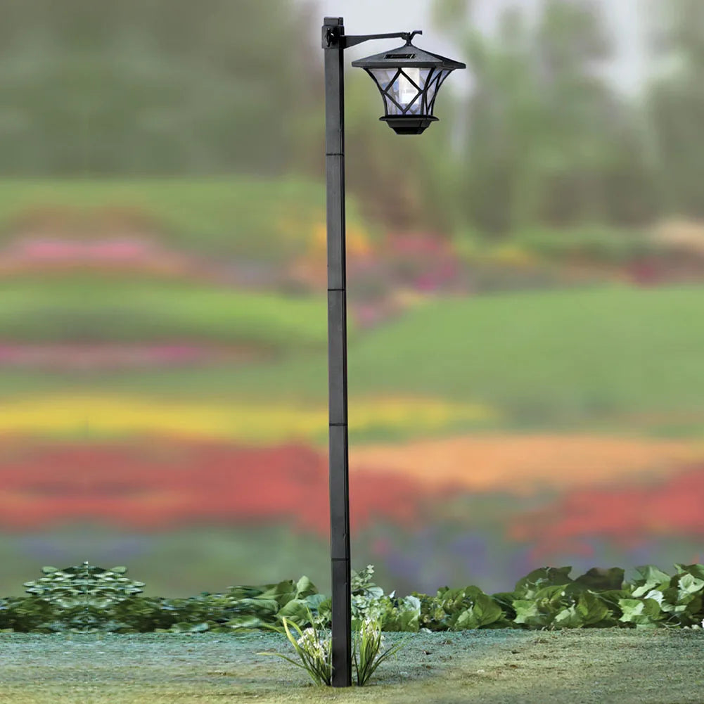 1.5m Solar Garden Light 2 in 1 Solar Lamp Post Light Decorative Floor Lamp for Backyard Porch for Front and Back Doors