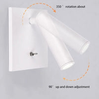 bedroom Wall Lamp LED Home interior Reading Lighting hotel headboard  led wall bed USB bedside lighting modern read