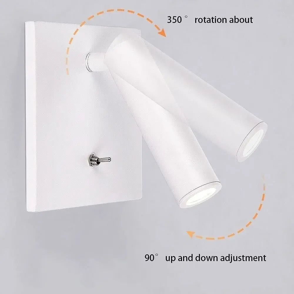 bedroom Wall Lamp LED Home interior Reading Lighting hotel headboard  led wall bed USB bedside lighting modern read