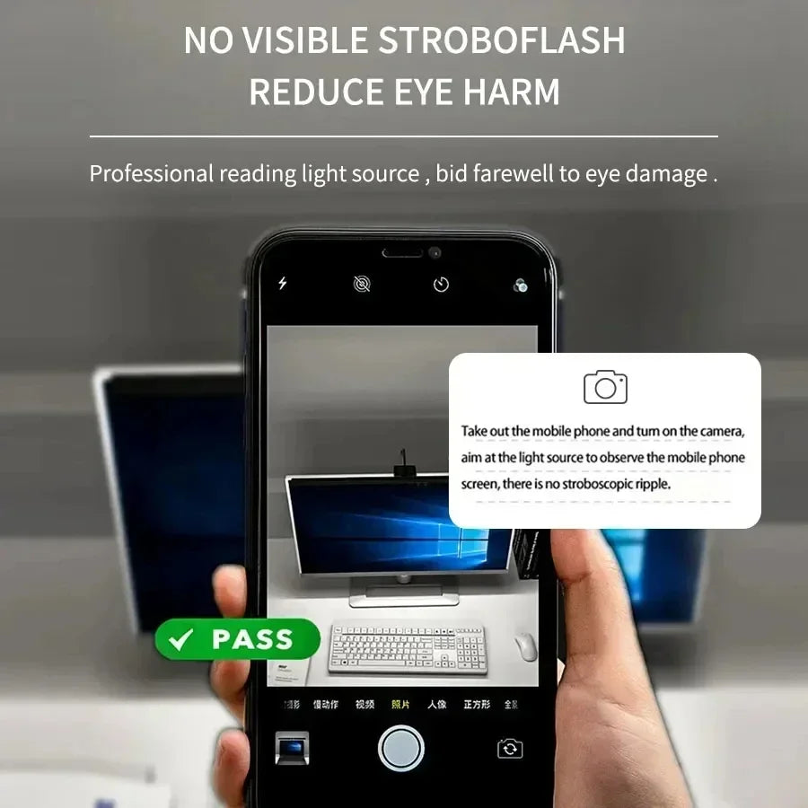 33cm 50cm Bar LED Desk Lamp USB PC Computer Monitor Screen Light Dimmable 3 Colors Hanging Table Lamp for Reading Study Work