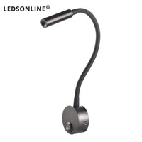 Bedside Working Study Reading Lamp Wall lamp sconces 3W LED Book Lamp wall Night light fixtures Spot LED EU US Plug Cord