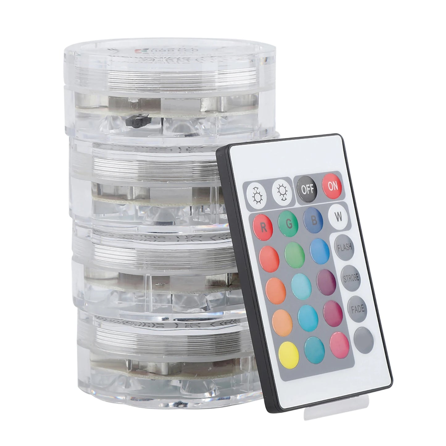 4pcs/Set LED RGB Lights Waterproof Remote Control Underwater Lamp Wedding Party Vase Decor