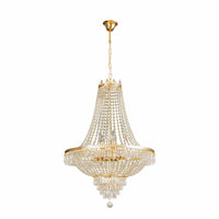 Crystal Chandelier French Empire Style - Large Gold Pendant Lamp for Foyer Ceiling Light NEW