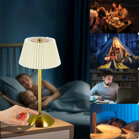 Cordless Table Lamp Small Night Light Touch Control Simple Reading Light Portable Metal Desk Lamp for Restaurant Bar Coffee Shop