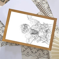 Anime Attack on Titan Night Light Painting Picture Frame Room Decor Home Wall Decorative Art For Bedroom Friends Gifts Moon Lamp