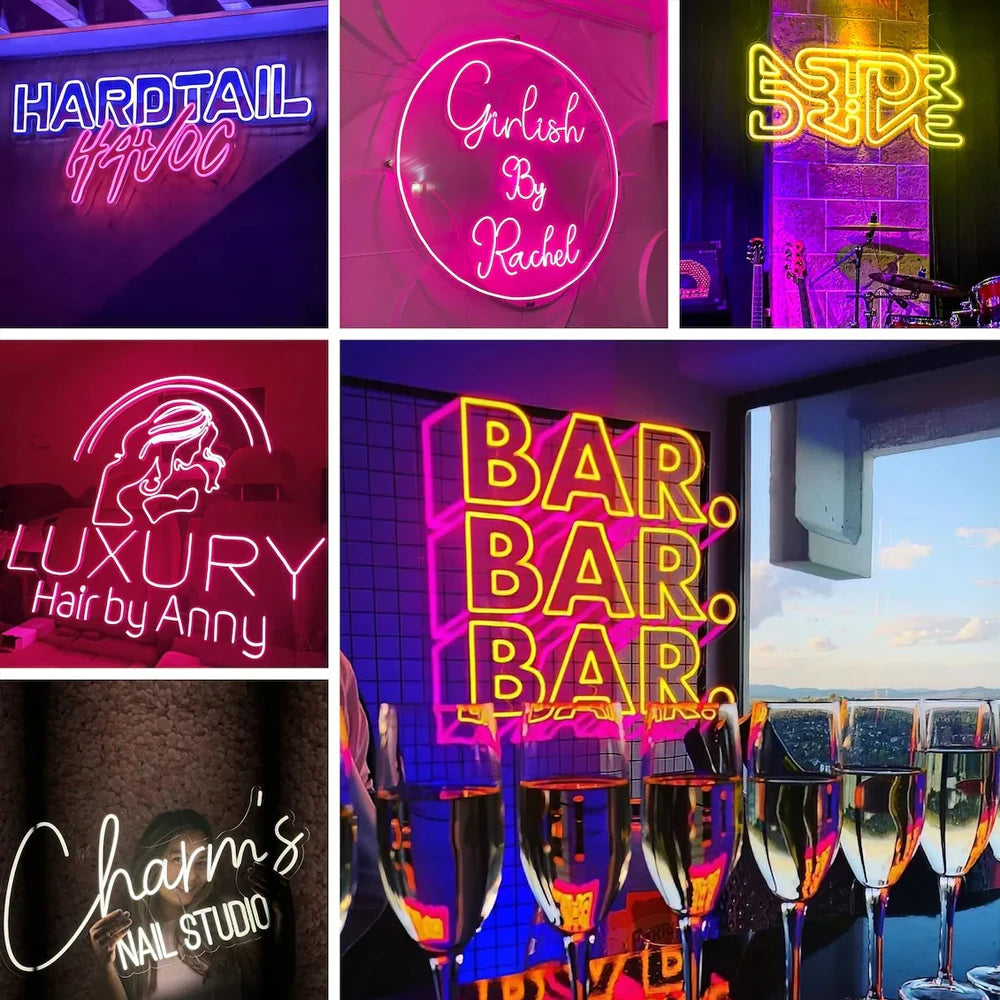 Custom UV Neon Sign Personized LED Sign for Birthday Bar Wedding Party Acrylic Neon Lamp Business Logo Sign Night Lights Decor