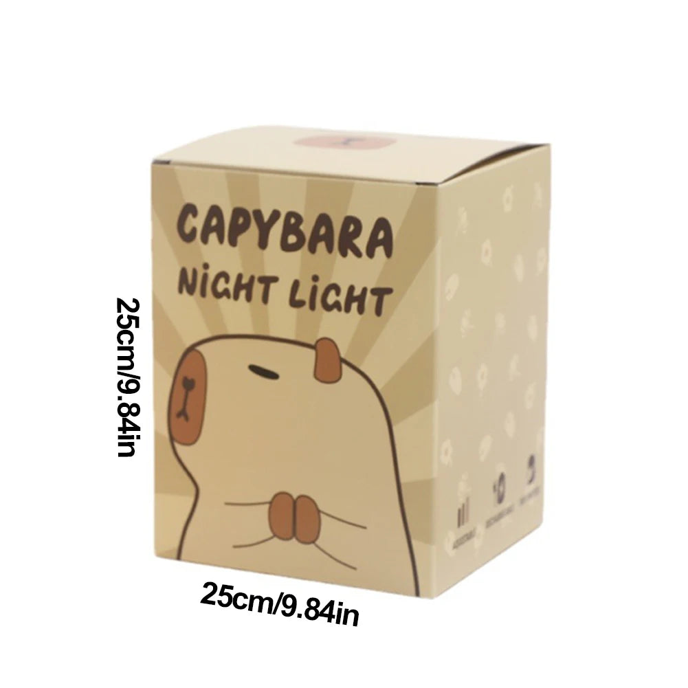 Capybara Night Light Adjustable Brightness Cute Desktop Light Built-In Battery Capybara Atmosphere Light for Children Room Decor