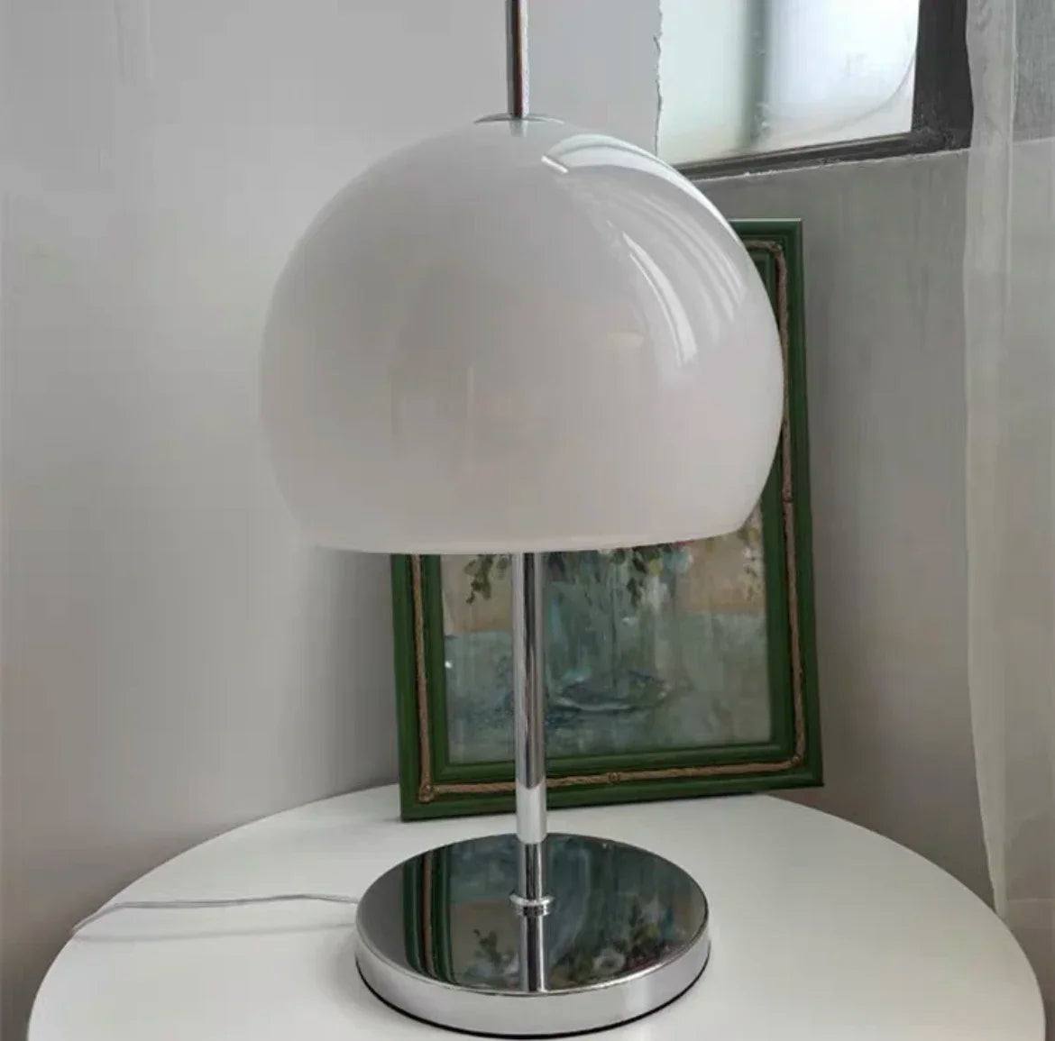 Orange Cream Glass Floor Lamp Bedroom Bedside Living Room Sofa comfort Creative Mushroom Table Light Bookstore Eye Protection