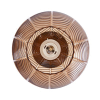 6” Gold Table Lamp with Ribbed Glass Shade