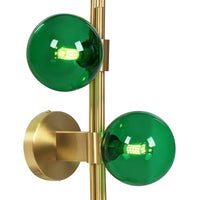 3* G9 LED Modern metal wall lamps, green glass spherical wall lamps, indoor wall lamps