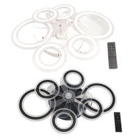 Ceiling Fan Light LED Nordic Modern 6 Rings Ceiling Fan Light Easy To Install Simple Nordic for Dining Room Ceiling Fan Light