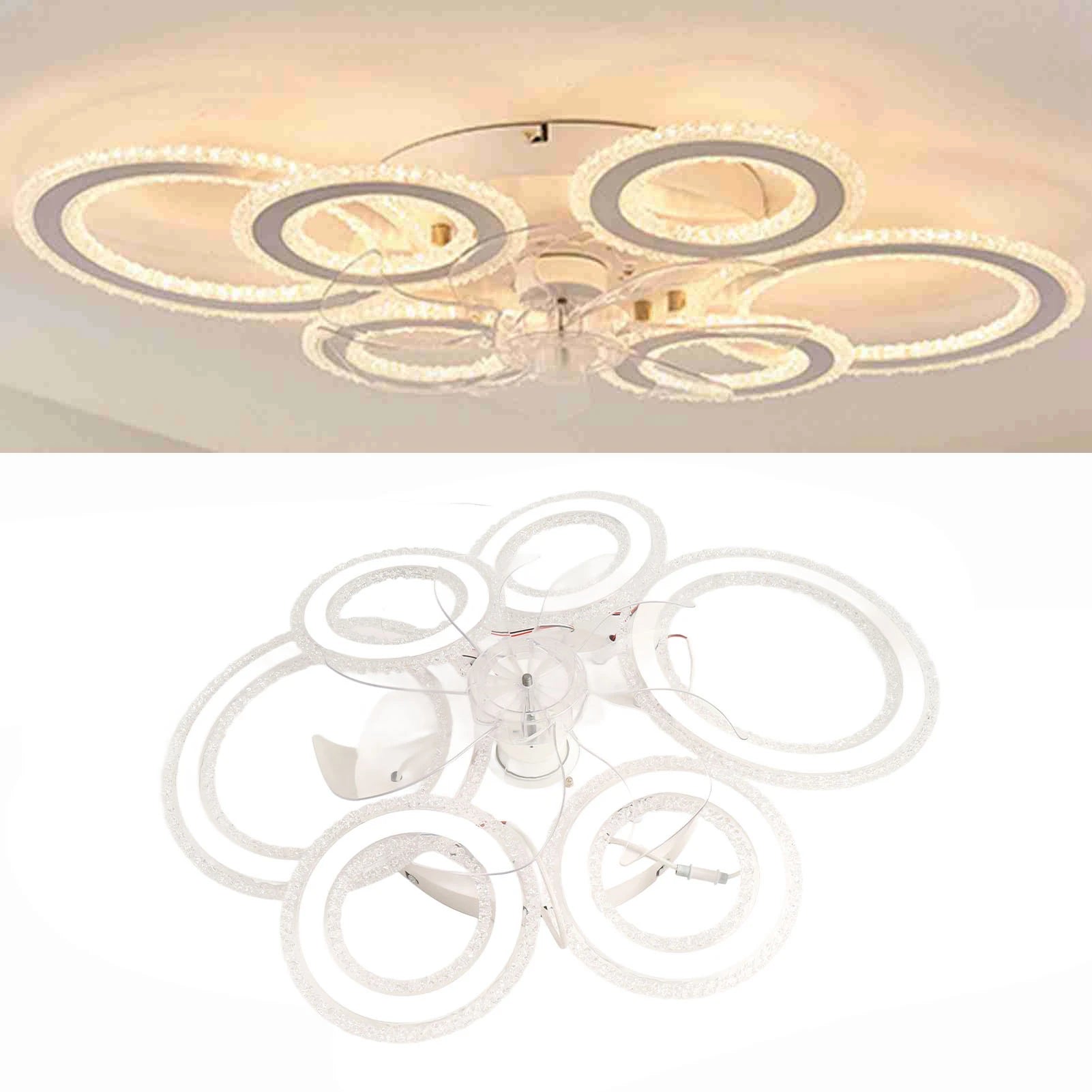 Ceiling Fan Light Flush Mount Ceiling Fan Light Easy To Install Unique Simple Nordic for Dining Room