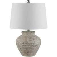 23-inch LED Ceramic Table Lamp with Dark Brown Finish, Included LED Bulb, Modern Lighting Collection