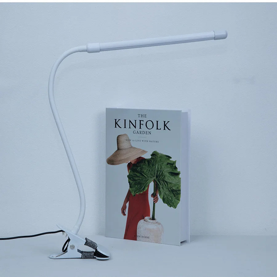 10W LED Desk Lamp with Clamp Dimmable Clip On Reading Light 10 Brightness Level 3 Lighting Modes Flexible Study Table Lamp USB