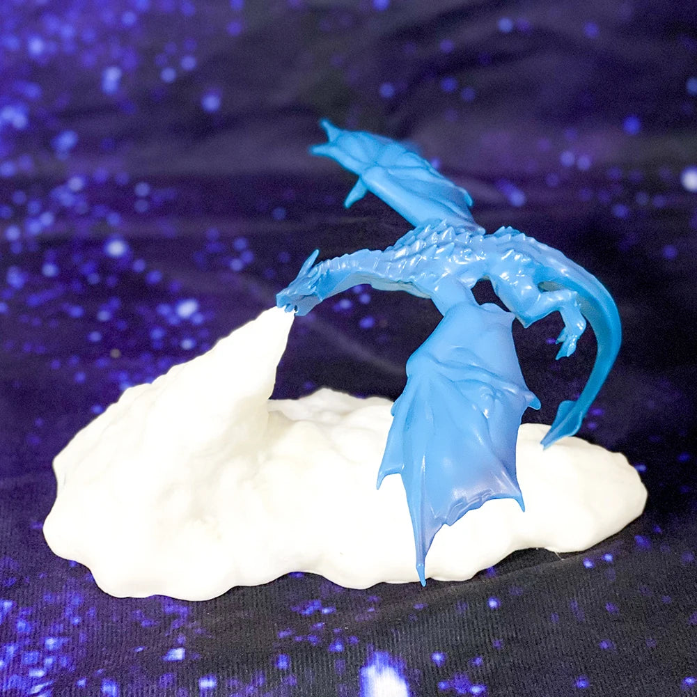 3D Printed Nightstand Lamp Eye Protection Fire/Ice Dragon Tabletop Light Kids Sleep Accompany USB Charge for Bedroom/Living Room