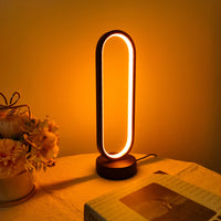 1PC Lamp bedroom Ring Lamp Living Room Three-color Dimming Bedside Lamp  Night Light