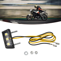 12V Mini Motorcycle LED License Plate Light Motorbike LED Rear Tail Number Light Universal Motorcycle License Plate Lamp
