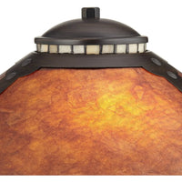 Art Deco Style Desk Table Lamps Set of 2, Rustic Rubbed Bronze, 18.5 High, Mission Tiffany Collection, Nautical Theme