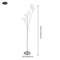 110V 3Pcs Gold/Silver LED Butterfly Standing Lights, Freestanding Landscape Atmos0phere Lamp For Weddings, Parties, Stages, etc