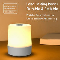 Touch Night Lamp USB LED Lamp Touch Control Switch Rechargeable Three Colors Lights Bedroom Portable Table Bedside Night Lamp